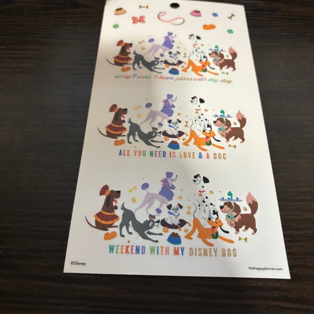 the happy planner Disney dog sticker sheet